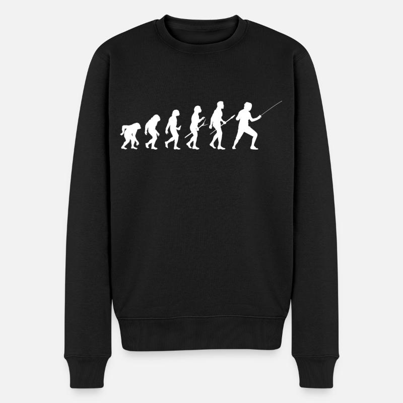 fencing evolution - Männer Premium Bio Pullover - Schwarz