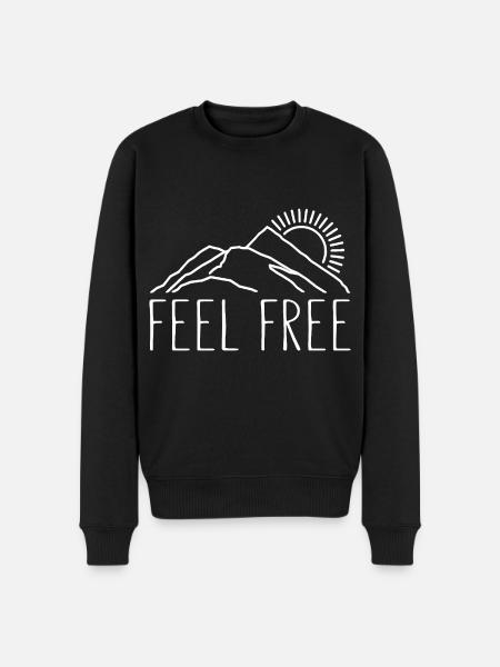Feel Free - Men's Premium Organic Jumper - black