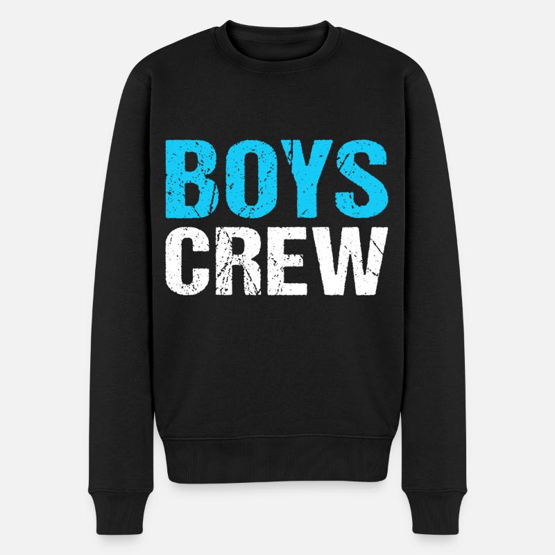 BOYS CREW Team Boys - Männer Premium Bio Pullover - Schwarz