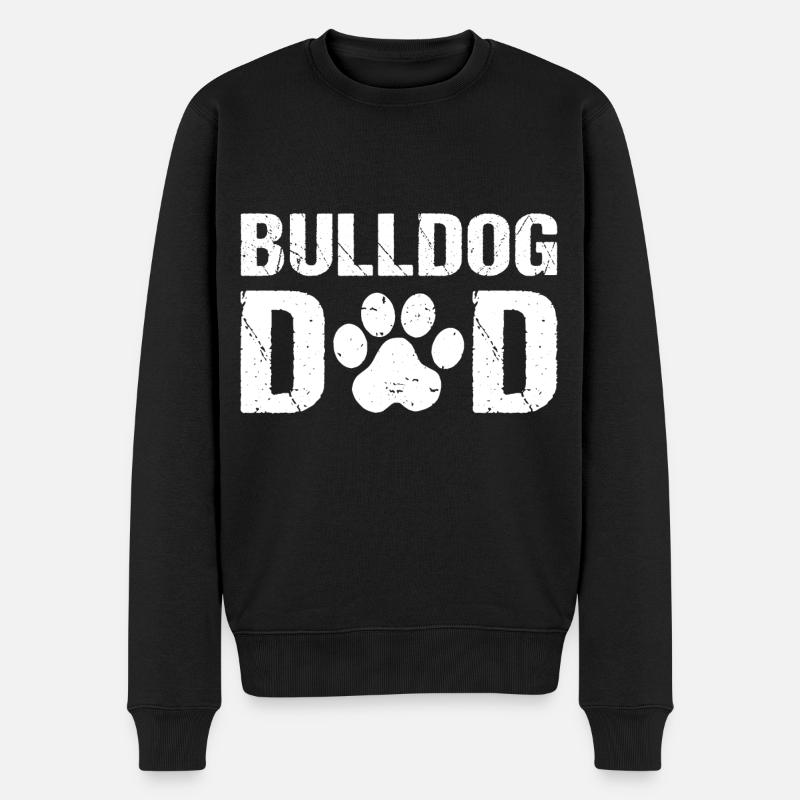 Bouledogue Papa Bouledogues - Pull Premium bio Homme - noir