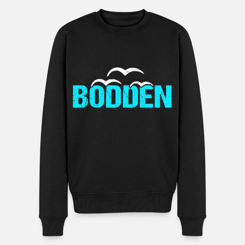 Bodden Ostsee Boddenlandschaft - Männer Premium Bio Pullover - Schwarz