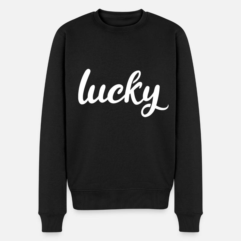 Chanceux - Pull Premium bio Homme - noir