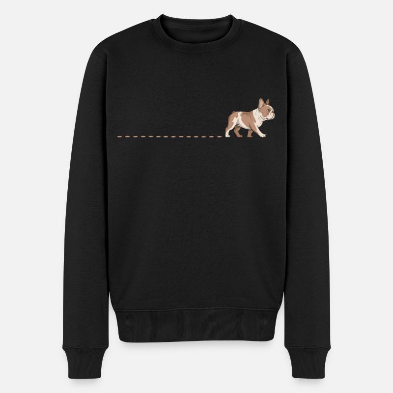 Chenilles de bouledogue français Chenilles de bouledogue - Pull Premium bio Homme - noir
