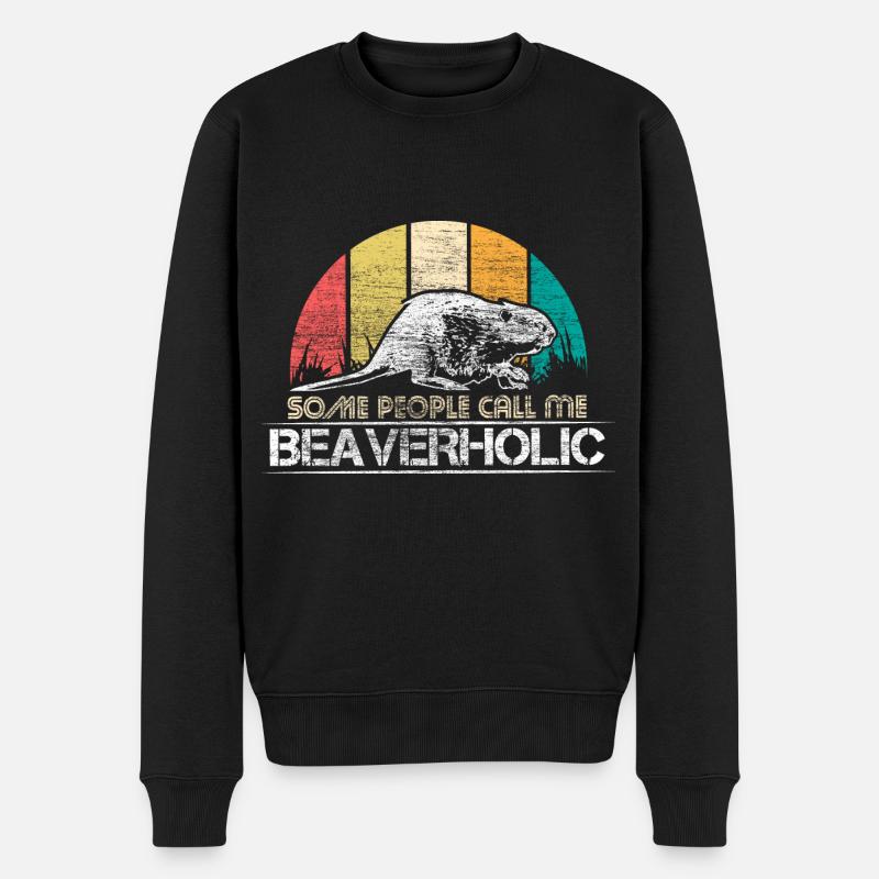 Castor Idée cadeau - Pull Premium bio Homme - noir