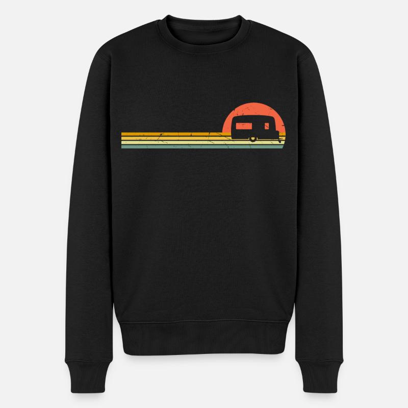 Caravane Retro Camper Vintage - Pull Premium bio Homme - noir