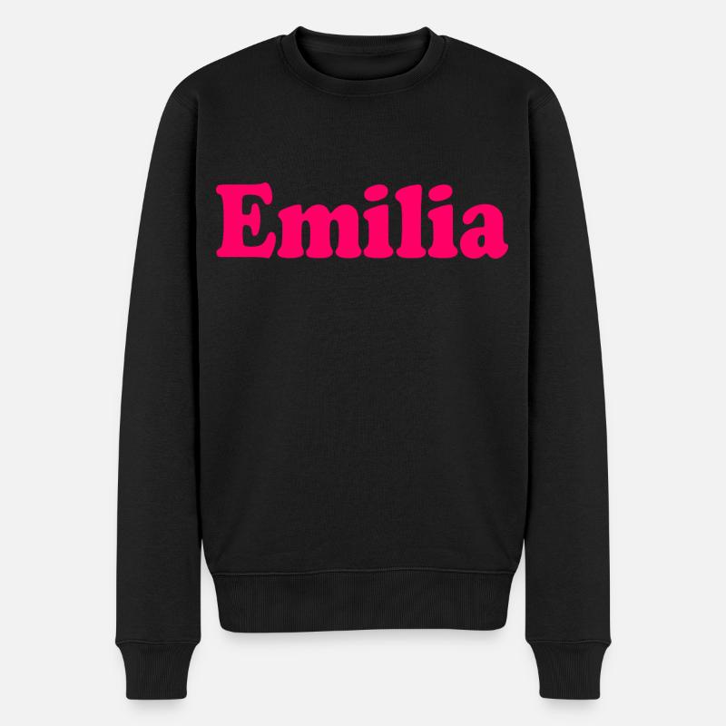 Emilia - Männer Premium Bio Pullover - Schwarz