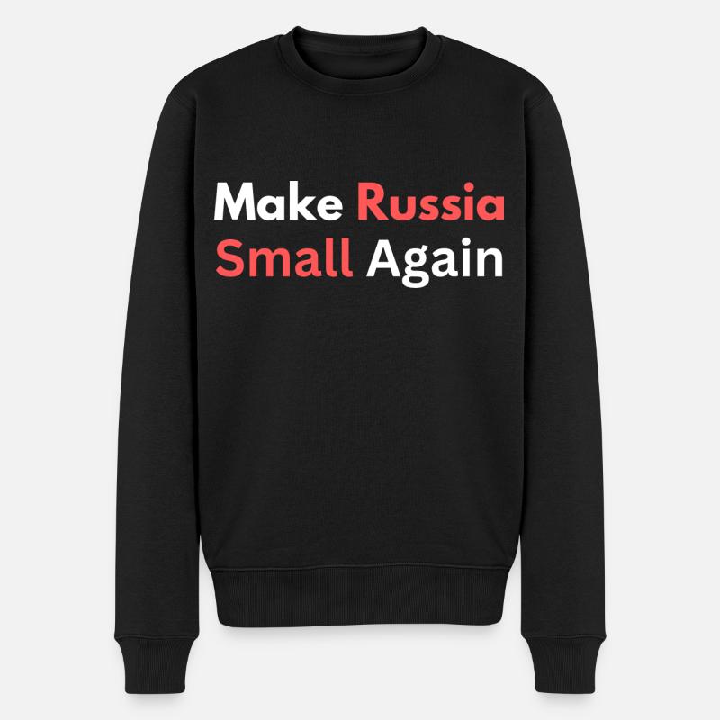 Russland wieder klein machen - Männer Premium Bio Pullover - Schwarz