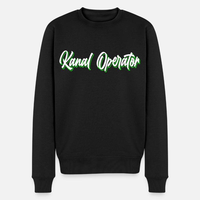 kanaloperator1 - Männer Premium Bio Pullover - Schwarz