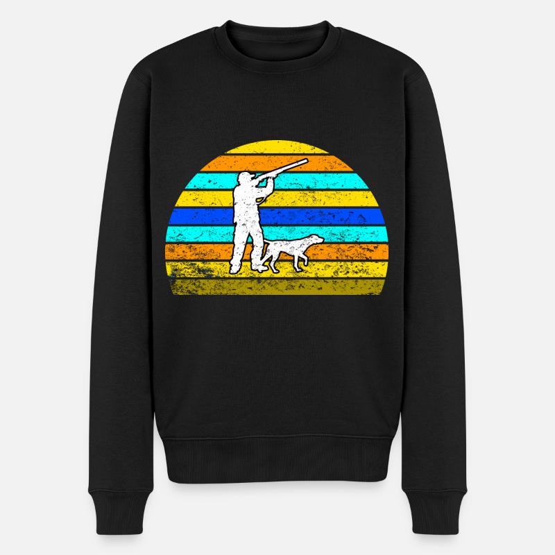 Jäger - Männer Premium Bio Pullover - Schwarz