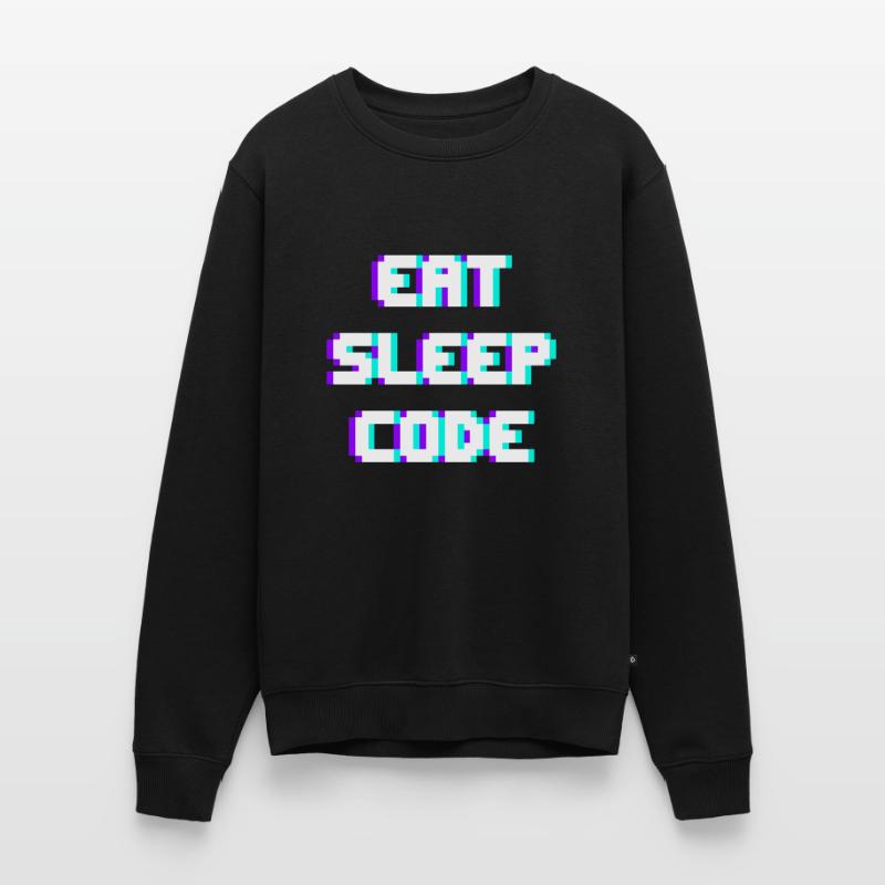 EAT SLEEP CODE Programmeur Coder Devise Pull Premium bio Homme