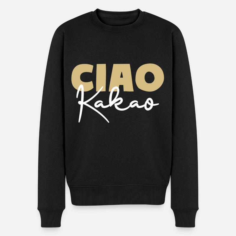 Ciao Kakao - Männer Premium Bio Pullover - Schwarz