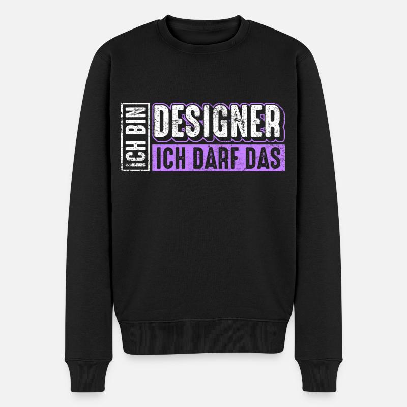 Designer Spruch - Männer Premium Bio Pullover - Schwarz