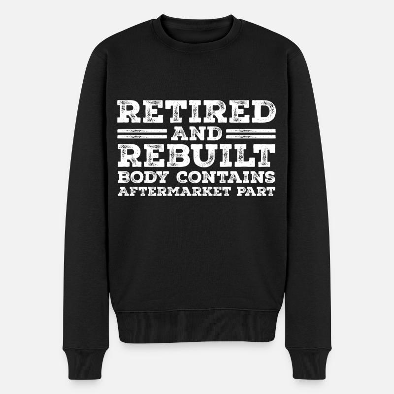Retired and Rebuilt - Pull Premium bio Homme - noir