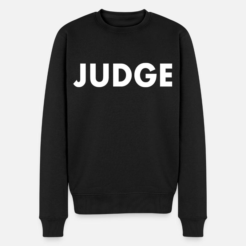 Judge - Männer Premium Bio Pullover - Schwarz
