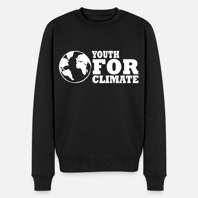 Youth for climate - Männer Premium Bio Pullover - Schwarz