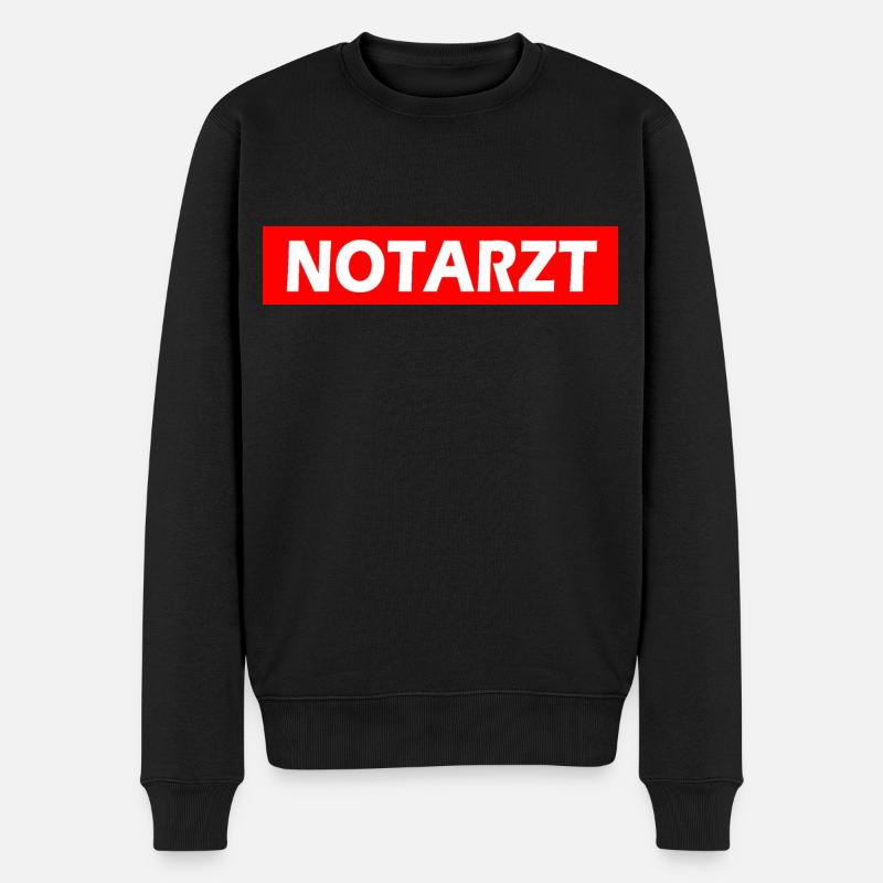 Notarzt - Männer Premium Bio Pullover - Schwarz