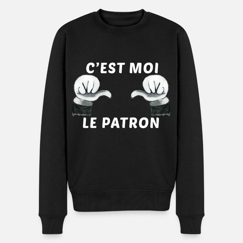 c'est moi le patron - Pull Premium bio Homme - noir
