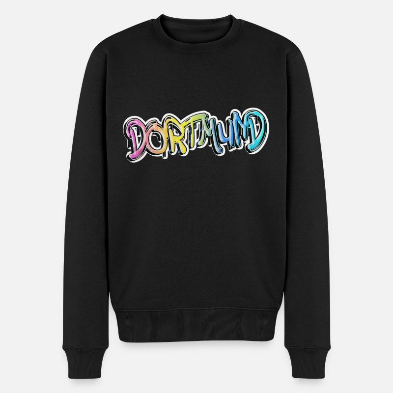 Dortmund Deutschland Stadt Graffiti Spray Sprayer - Männer Premium Bio Pullover - Schwarz