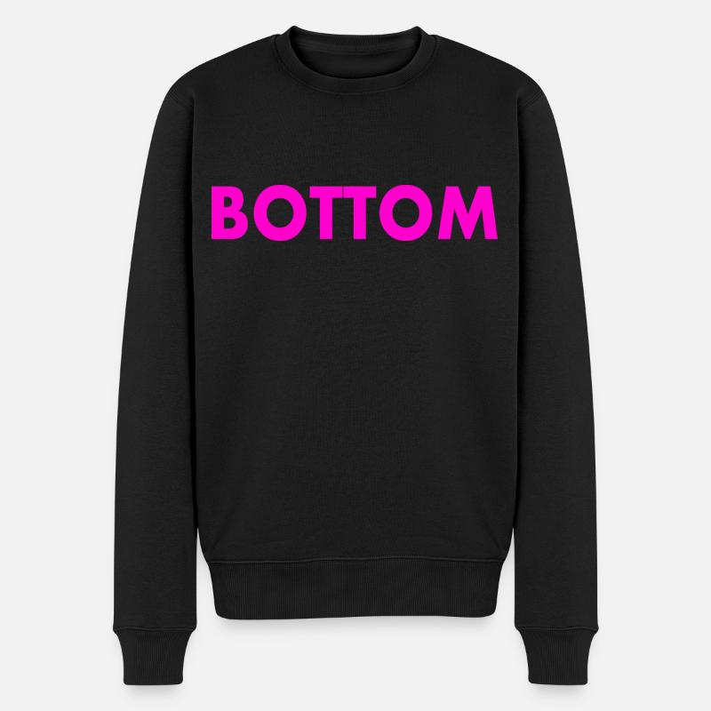 Bottom - Männer Premium Bio Pullover - Schwarz