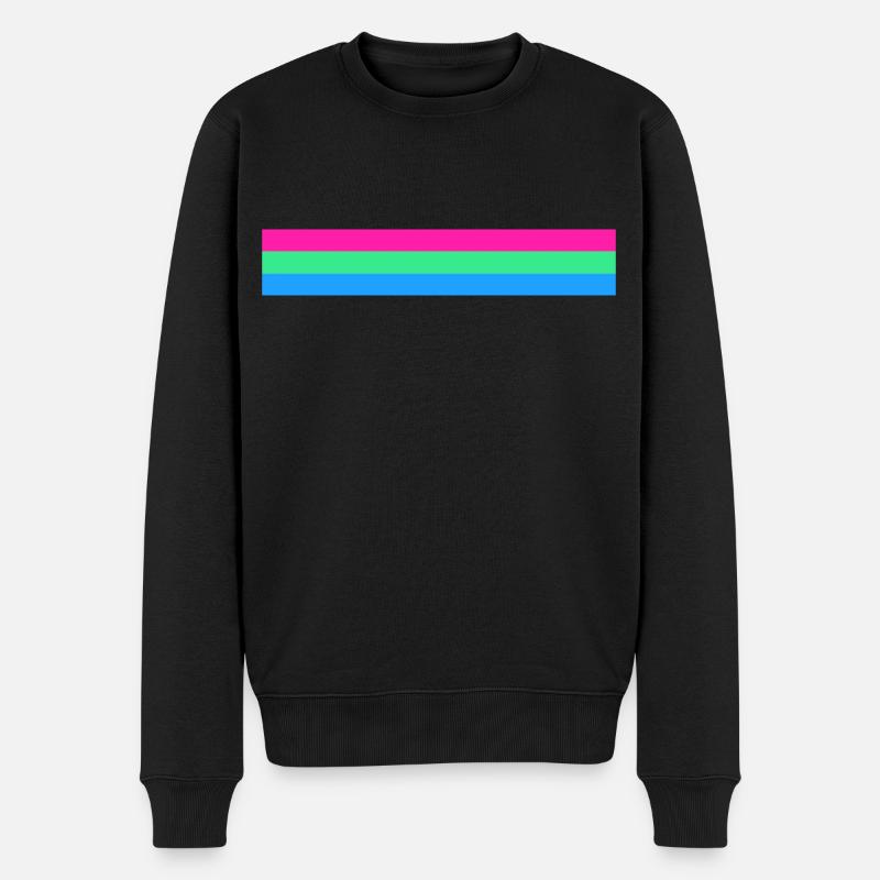 Drapeau polysexuel - Pull Premium bio Homme - noir