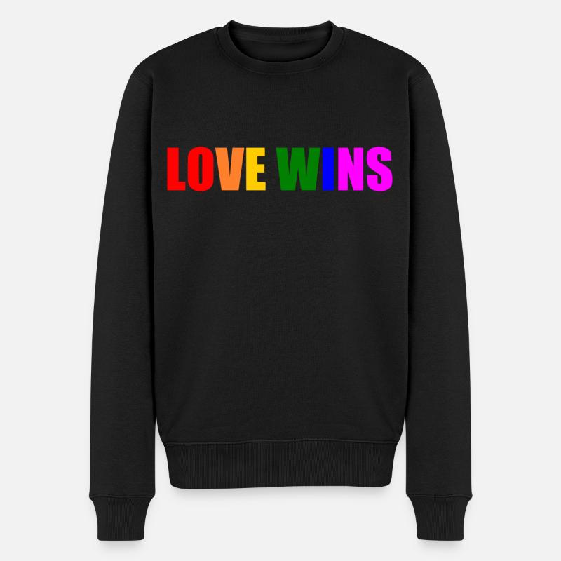 Love wins - Pull Premium bio Homme - noir