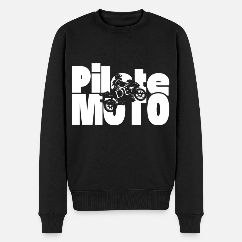 Pilote de Moto - Pull Premium bio Homme - noir