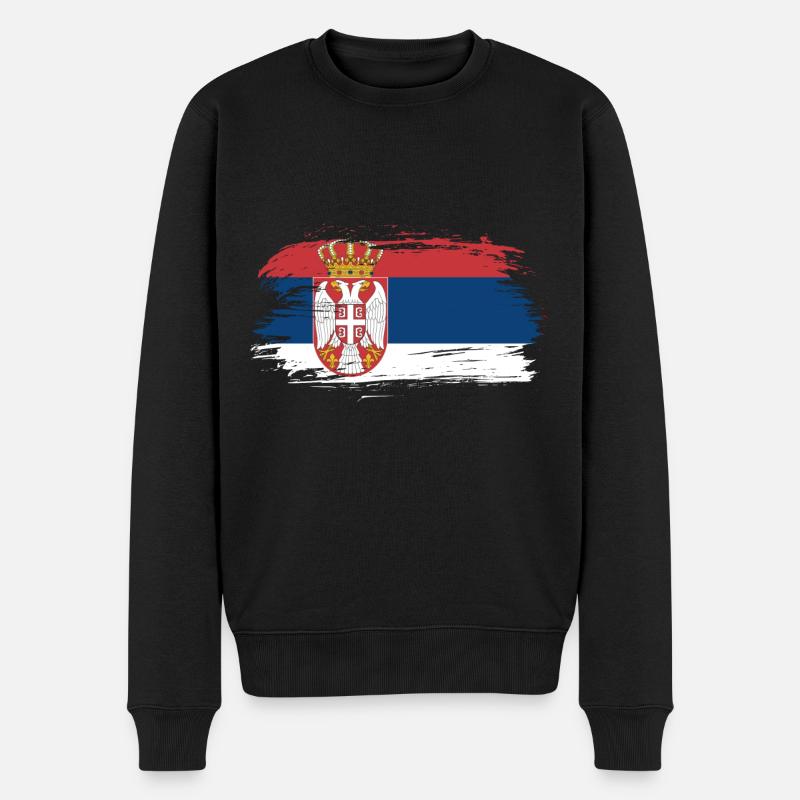 Drapeau Serbie - Pull Premium bio Homme - noir