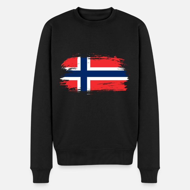 Norvège Drapeau - Pull Premium bio Homme - noir