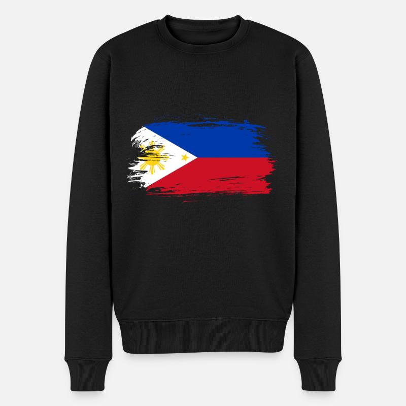 Philippinen Flagge - Männer Premium Bio Pullover - Schwarz