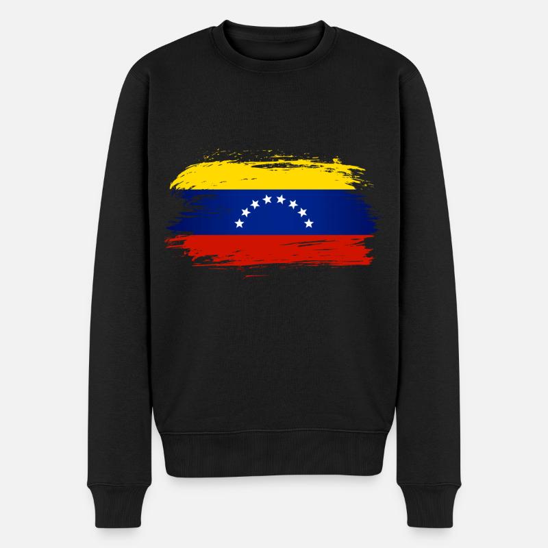 Venezuela Flagge Fahne - Männer Premium Bio Pullover - Schwarz
