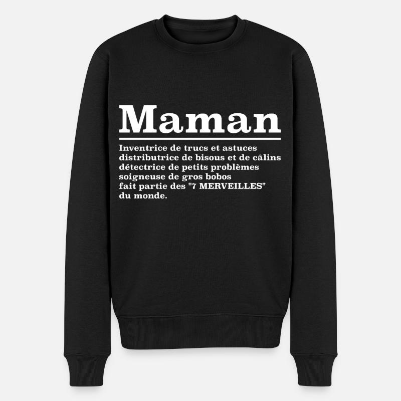 Maman définition humour - Pull Premium bio Homme - noir