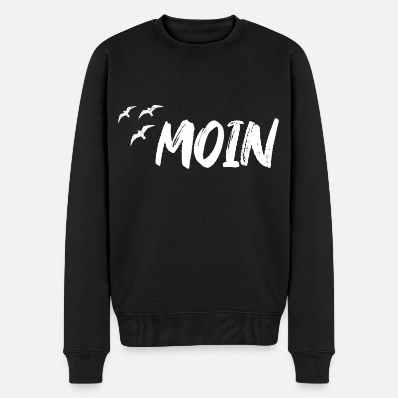 Moin Harbour Home Idée cadeau mer du Nord mer Baltique - Pull Premium bio Homme - noir