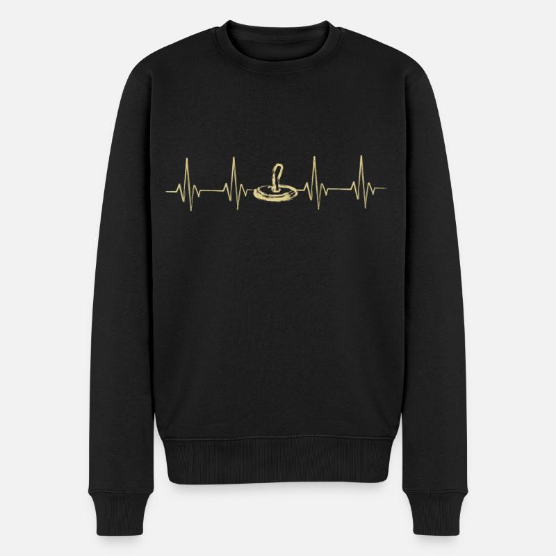 Stockschießen Herzschlag - Männer Premium Bio Pullover - Schwarz
