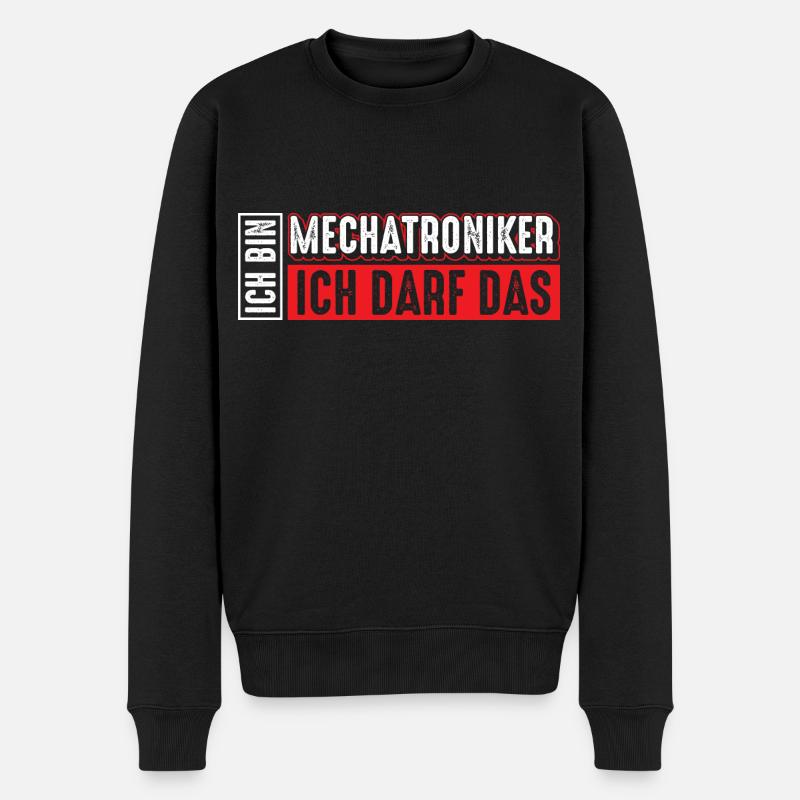 Mechatroniker | Ich bin Mechatroniker ich darf das - Männer Premium Bio Pullover - Schwarz