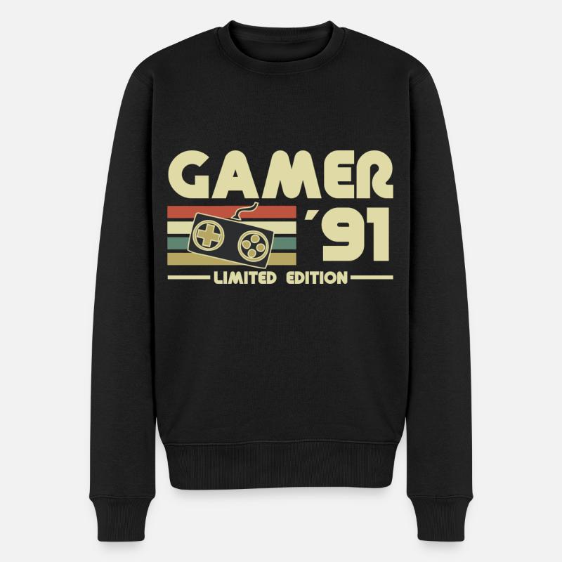 gamer 91 - Pull Premium bio Homme - noir