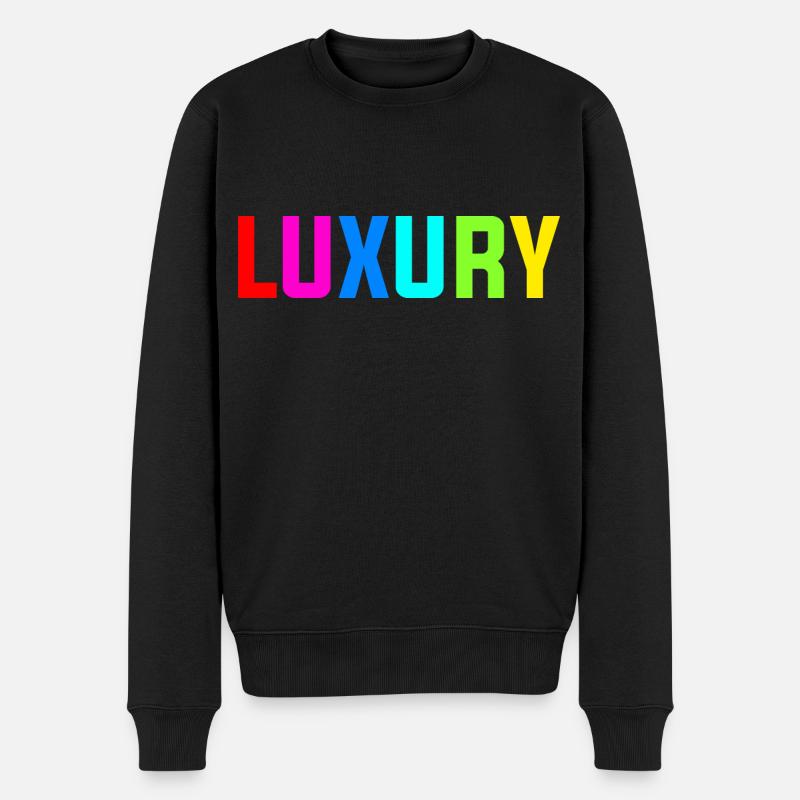 Luxury - Männer Premium Bio Pullover - Schwarz