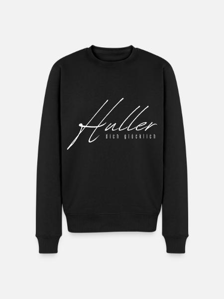 Huller dich glücklich - Männer Premium Bio Pullover - Schwarz