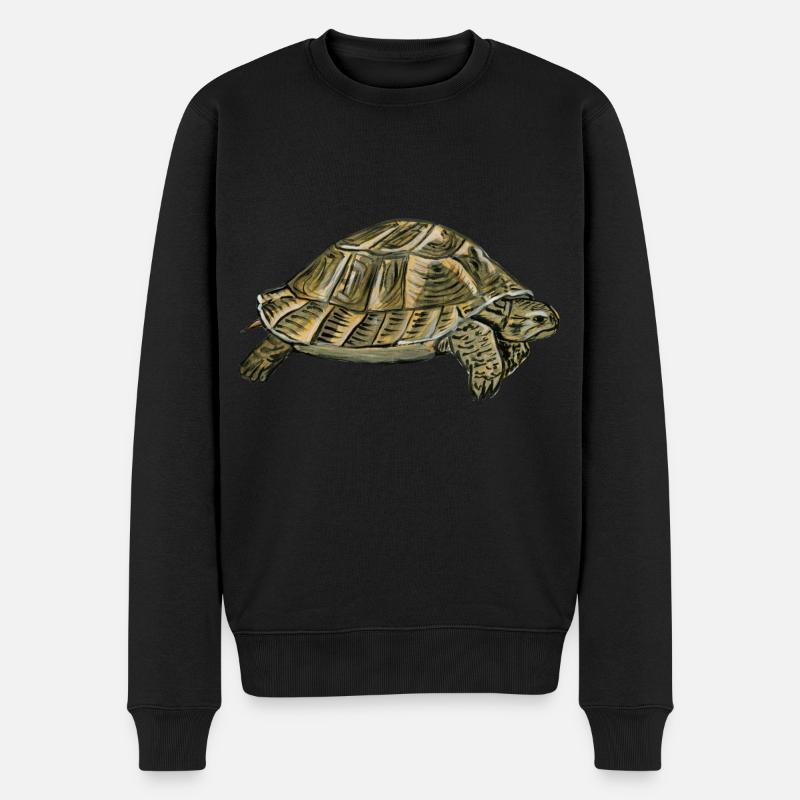 Schildkröte - Schildkröte - Männer Premium Bio Pullover - Schwarz