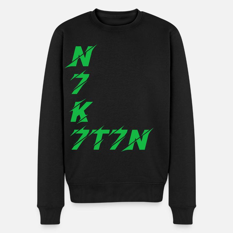 One - Männer Premium Bio Pullover - Schwarz