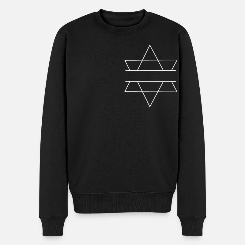 Stern logo - Stern Symbol - Männer Premium Bio Pullover - Schwarz