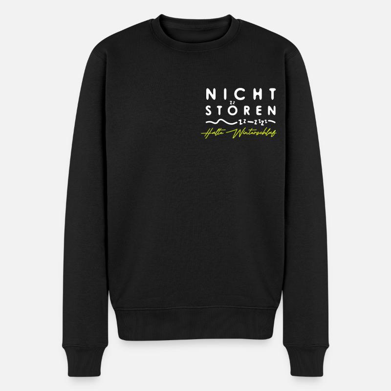 Winterschlaf - Männer Premium Bio Pullover - Schwarz
