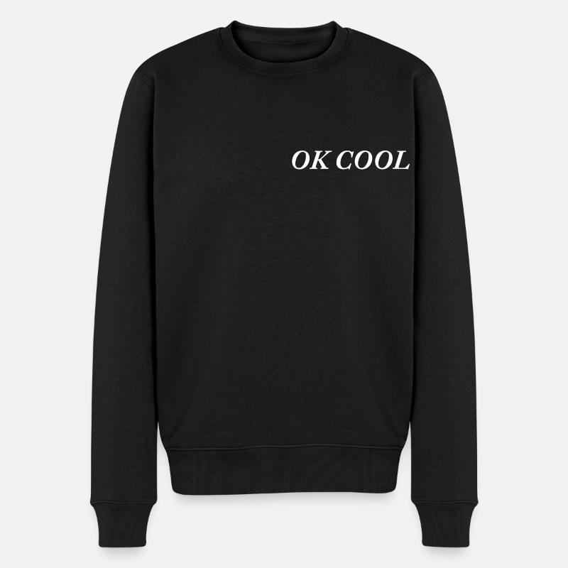 OK COOL - Männer Premium Bio Pullover - Schwarz