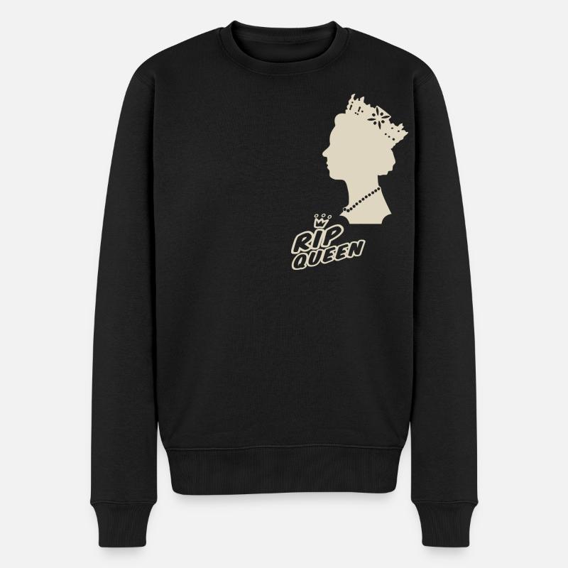 La reine Elizabeth II - Pull Premium bio Homme - noir