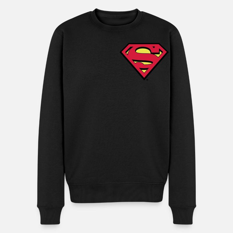 Superman Petit Logo S-Shield - Pull Premium bio Homme - noir