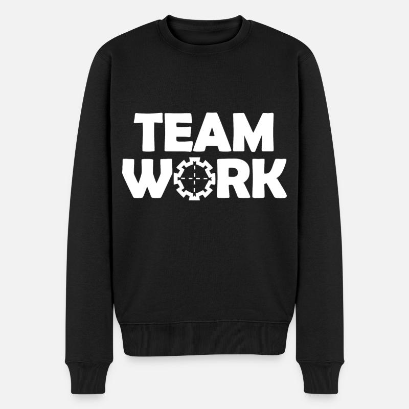 Le travail d’équipe - Pull Premium bio Homme - noir