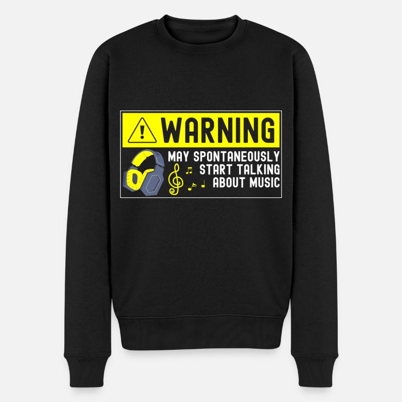 Dj Party Lieder Musikrichtung - Männer Premium Bio Pullover - Schwarz
