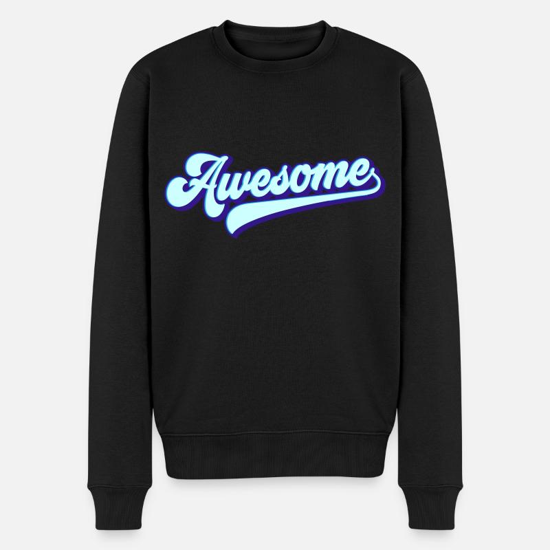 Awesome | Farben änderbsr - Männer Premium Bio Pullover - Schwarz
