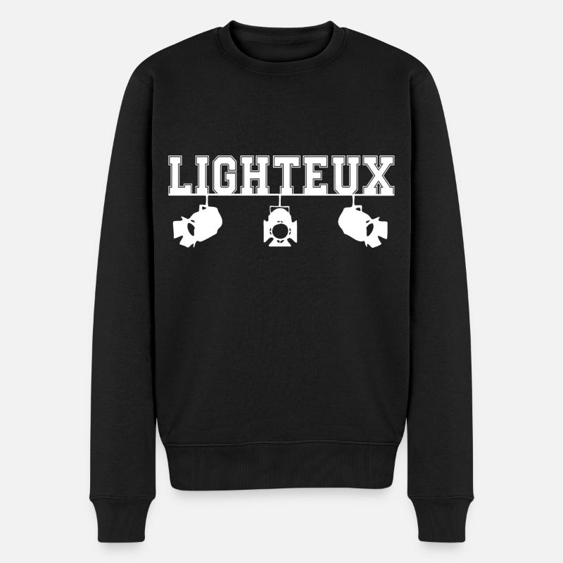 lighteux - Pull Premium bio Homme - noir