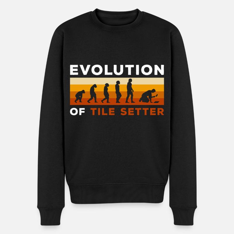 Handwerker Beruf Plattenleger Weiterbildung - Männer Premium Bio Pullover - Schwarz