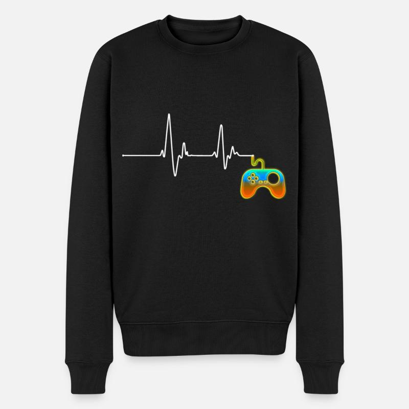 Spiel - Männer Premium Bio Pullover - Schwarz